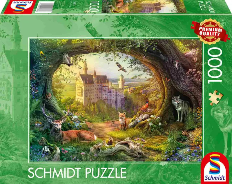 Fairy tale castle and forest magic