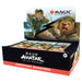 Magic: The Gathering Avatar Jumpstart iepakojums ar krāsainām kāršu paciņām un animācijas seriāla tēlu ilustrācijām.