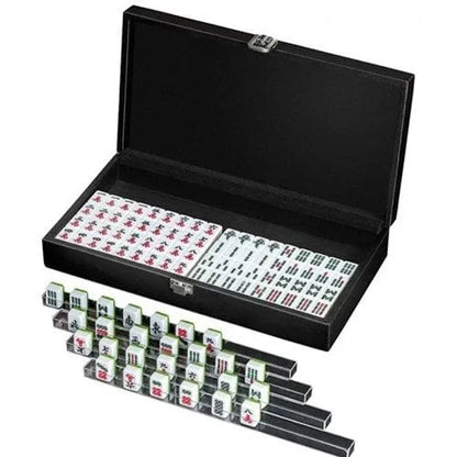 Brain Games LV galda spēles Mah Jongg, klein, Kunstleder,ohne arab. Zeichen mit Spielsteinhalter