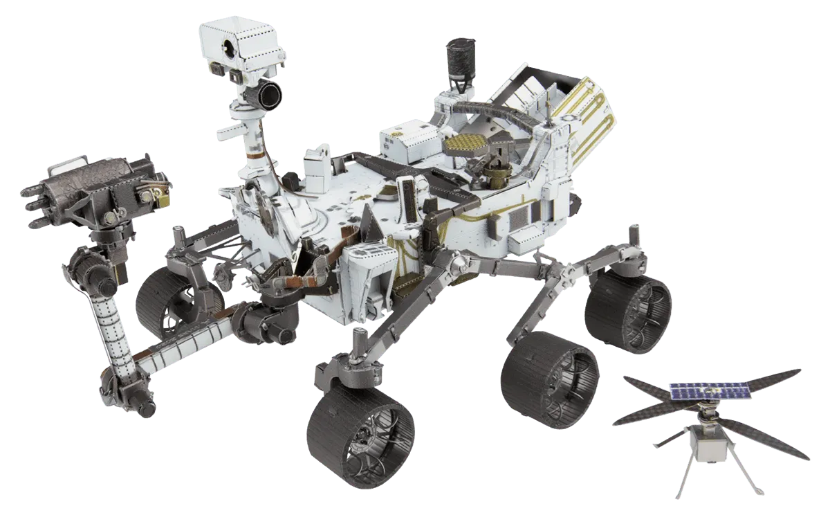 Brain Games LV Mēroga modelis Mars Rover Perseverance and Ingenuity Helicopter, metāla konstruktors