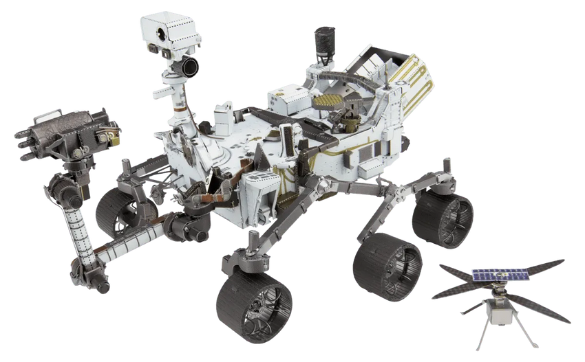 Brain Games LV Mēroga modelis Mars Rover Perseverance and Ingenuity Helicopter, metāla konstruktors