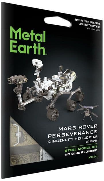 Brain Games LV Mēroga modelis Mars Rover Perseverance and Ingenuity Helicopter, metāla konstruktors