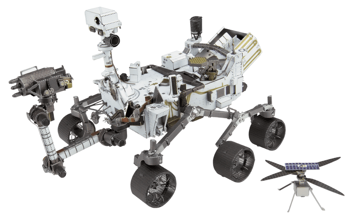 Brain Games LV Mēroga modelis Mars Rover Perseverance and Ingenuity Helicopter, metāla konstruktors