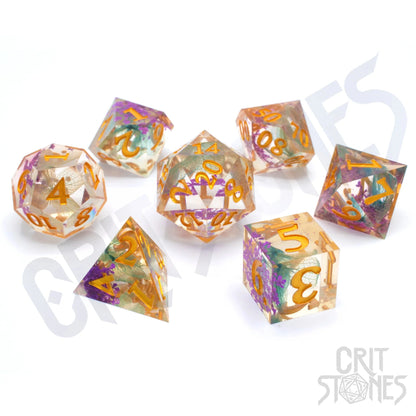 Meadow bloom sharp edge dice set