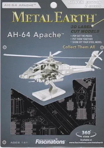 n/a Prāta mežģi Metal Earth - AH-64 Apache, konstruktors