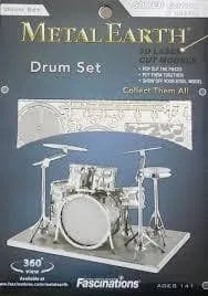 n/a Prāta mežģi Metal Earth - Drum Set, konstruktors