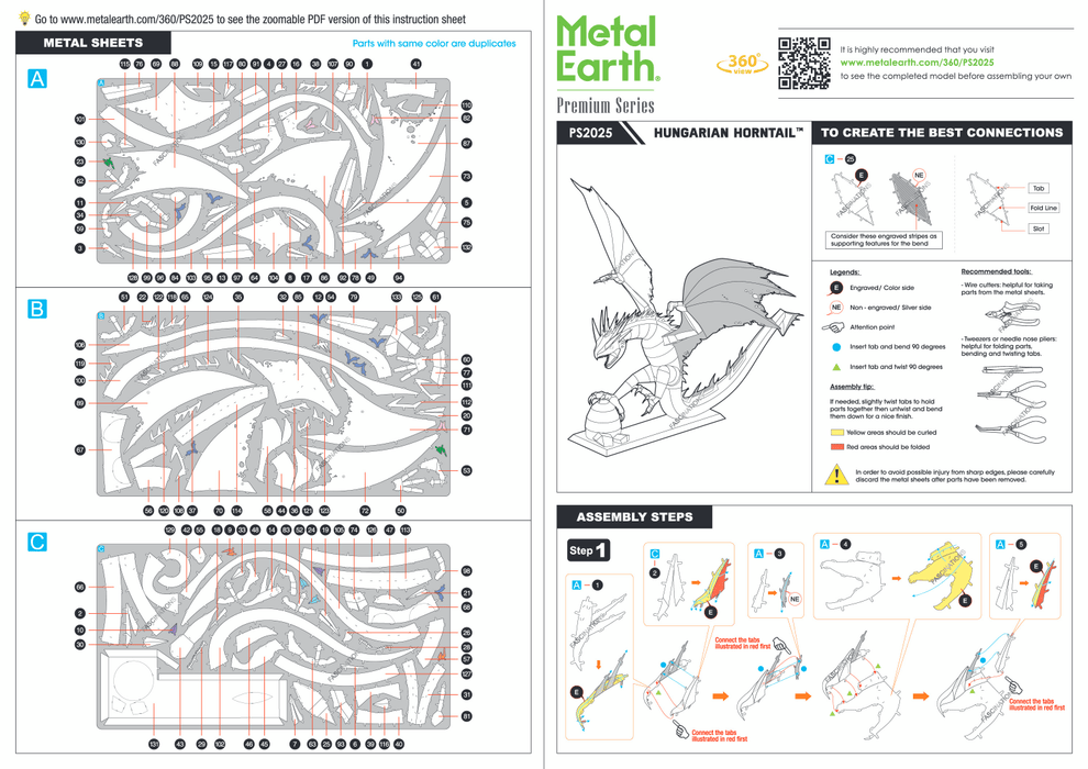 Brain Games LV Metal Earth Premium Series:  Harry Potter - Hungarian Horntail