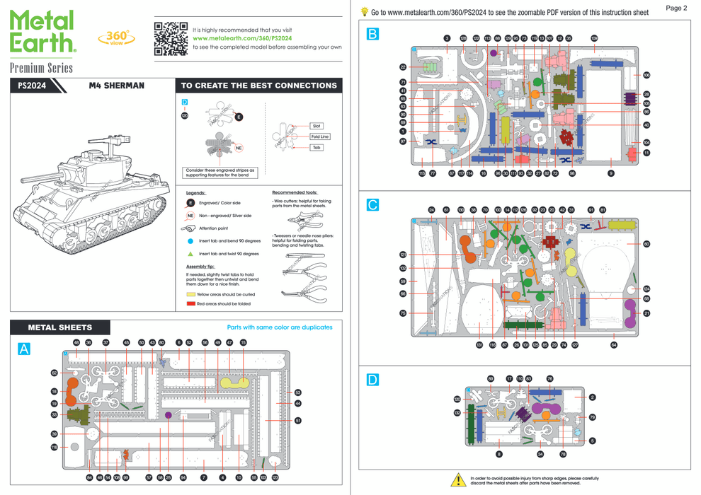 Brain Games LV Metal Earth Premium Series: M4 Sherman Tank