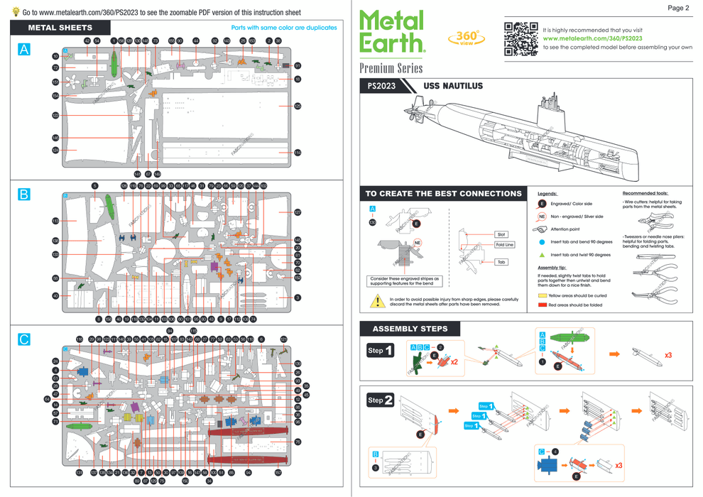 Brain Games LV Metal Earth Premium Series: USS Nautilus
