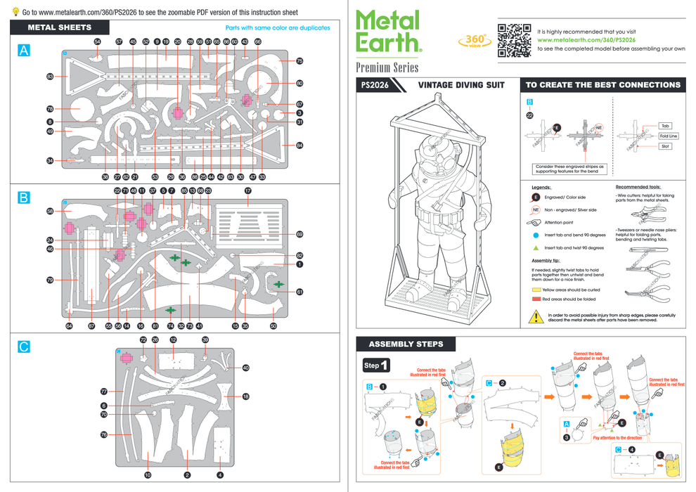 Brain Games LV Metal Earth Premium Series: Vintage Diving Suit