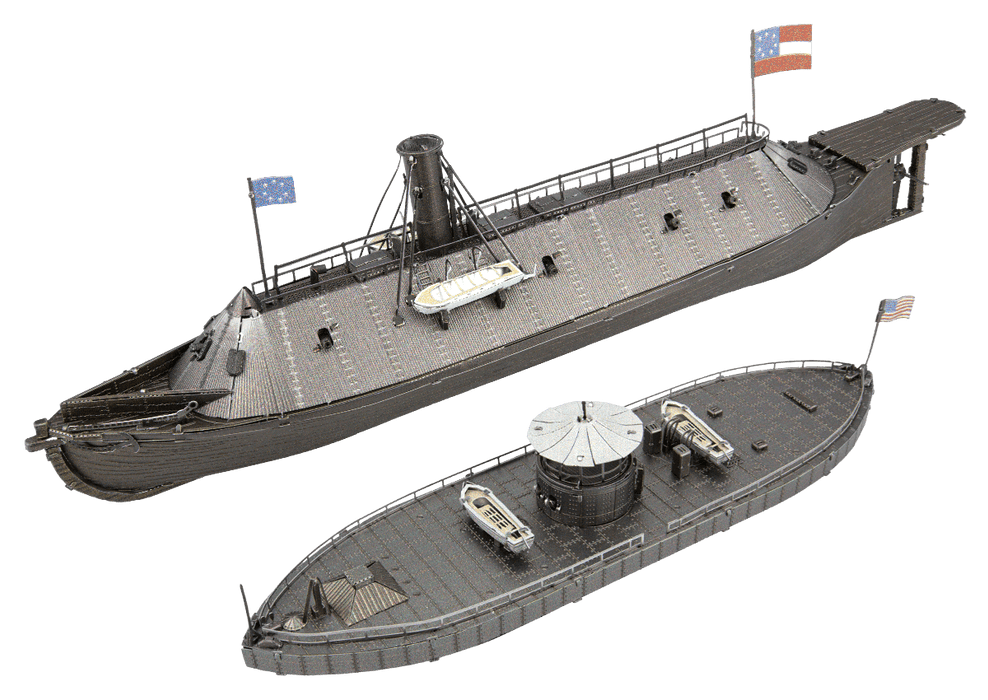 Brain Games LV Mēroga modelis Monitor & Merrimack, Premium Series metāla konstruktors