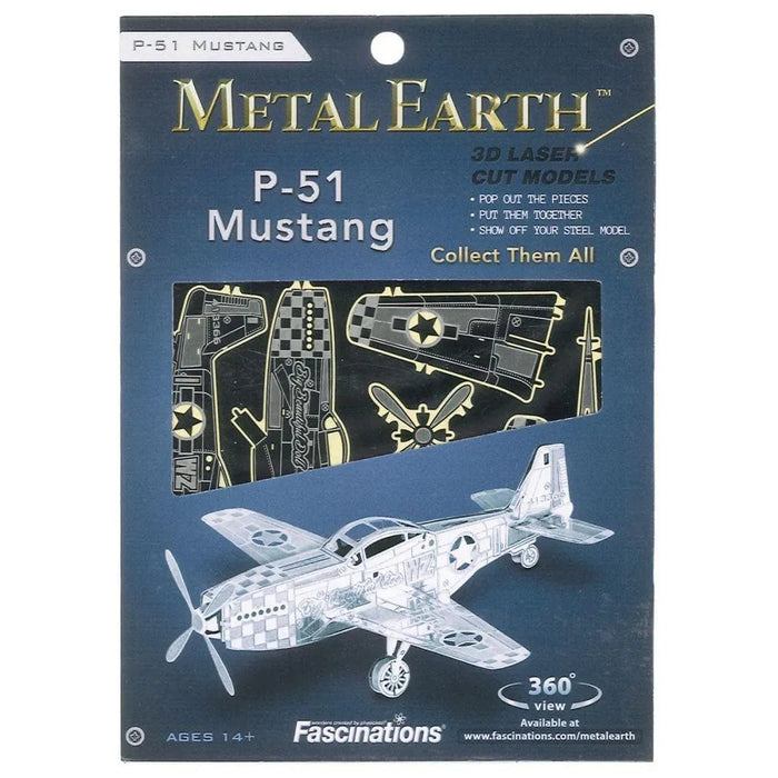 n/a Prāta mežģi Metal Earth - P-51 Mustang, konstruktors