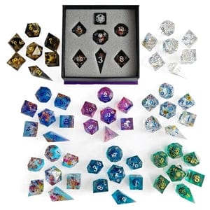 Brain Games LV Mystery Full Matching Sharp Edge Resin Dice Set (7)