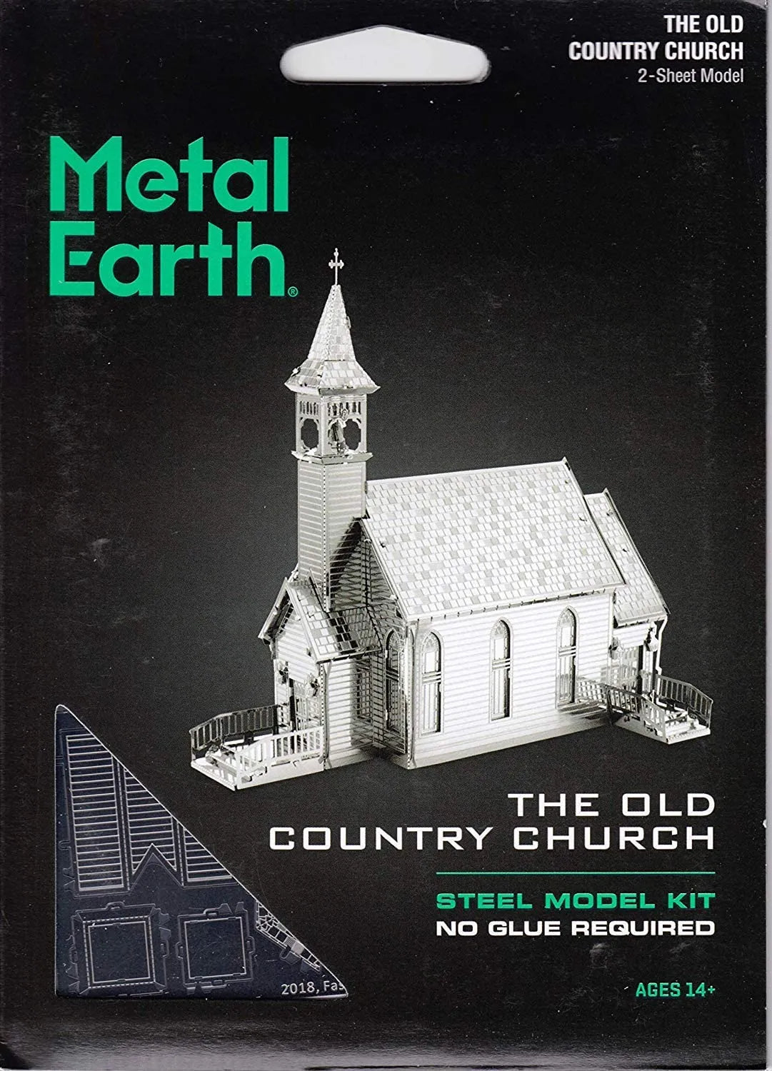 Brain Games LV Mēroga modelis Old Country Church, metāla konstruktors