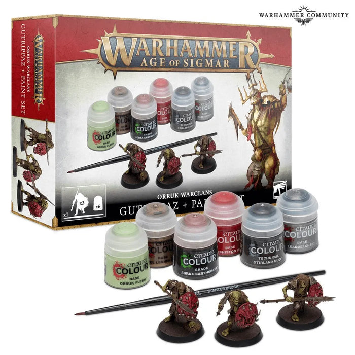 Brain Games LV Krāsošanas piederumi Orruk Warclans Gutrippaz + krāsu komplekts