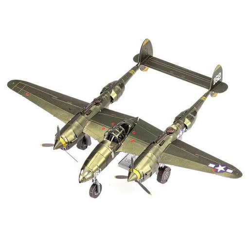 Brain Games LV Mēroga modelis P-38 Lightning, Premium Series metāla konstruktors