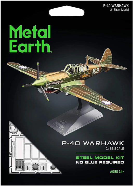 Brain Games LV Mēroga modelis P-40 Warhawk, metāla konstruktors