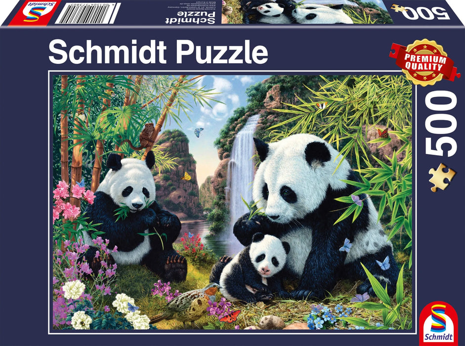 Brain Games LV Panda family at the waterfall