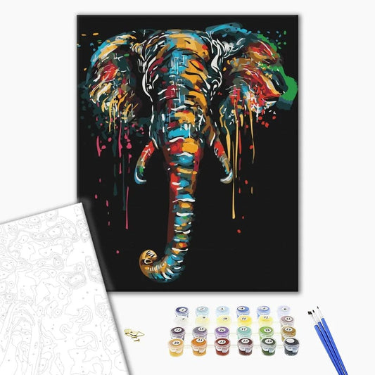Brain Games LV PBN classic - Elephant in paints