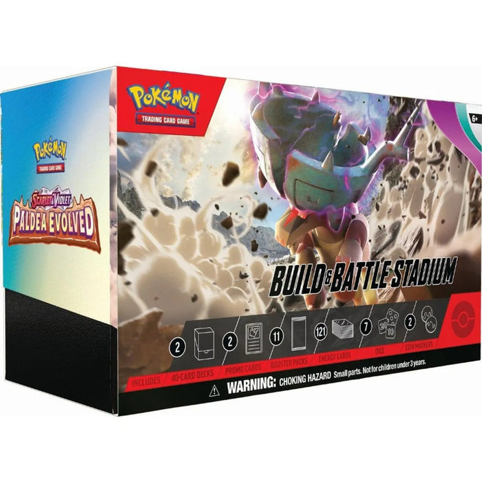 Brain Games LV galda spēles Pokémon TCG: Scarlet & Violet - Paldea Evolved - Build & Battle Stadium