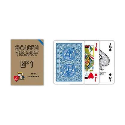 Brain-Games.lv galda spēles Zils Poker Golden Trophy spēļu kārtis