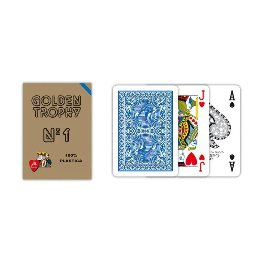 Brain-Games.lv galda spēles Zils Poker Golden Trophy spēļu kārtis