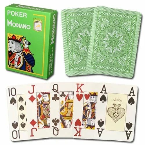 Brain Games LV galda spēles Pokera kārtis Cristallo LightGreen, Plastmasas
