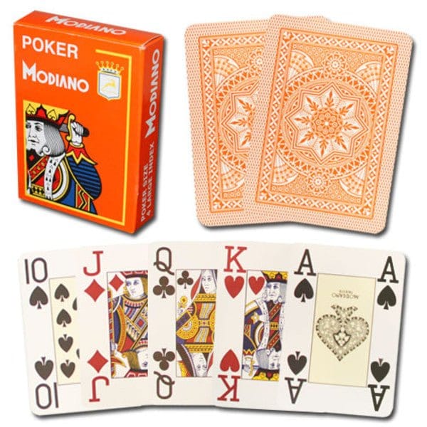 Brain Games LV galda spēles Pokera kārtis Cristallo Orange, Plastmasas