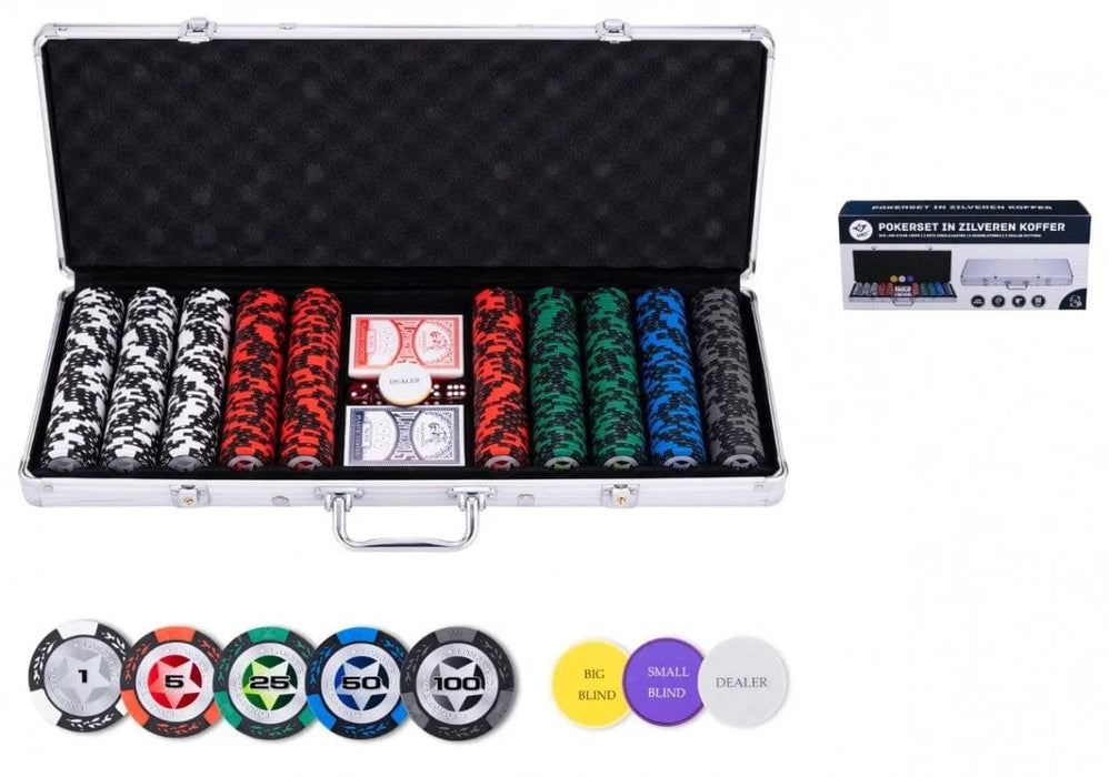 Brain Games LV Pokera komplekts koferī (500 čipi)