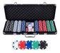 Pokerset in black case with 500 chips