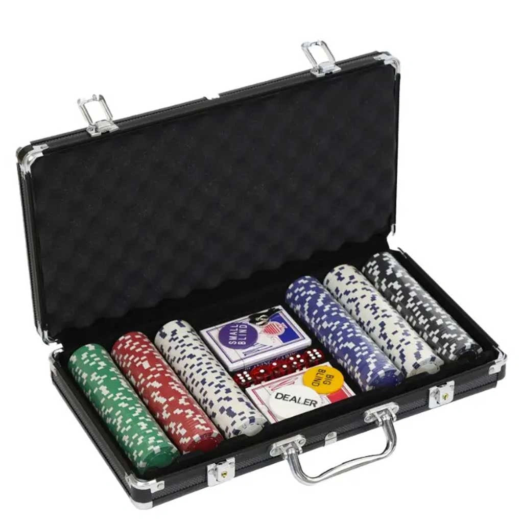 Pokerset in black case with 300 chips