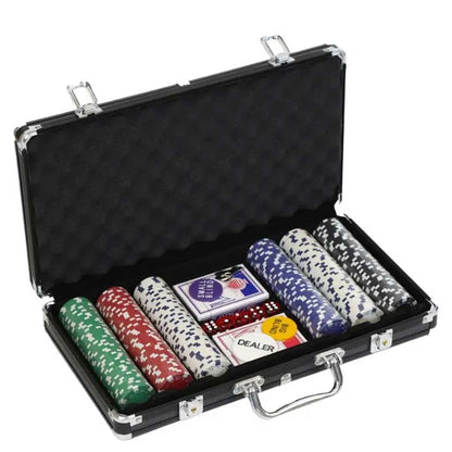 Pokerset in black case with 300 chips