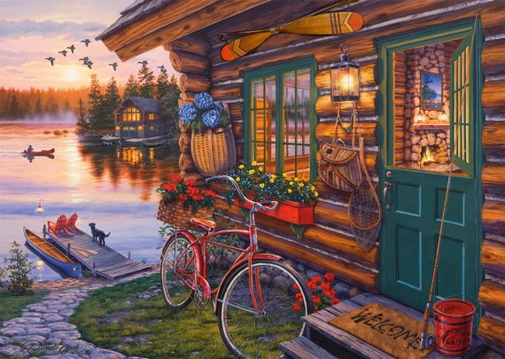 Lakeside Cabin with Bike 1000