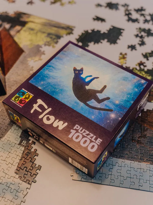 Brain Games LV Puzles Puzle 1000 Flow — melnais kaķis