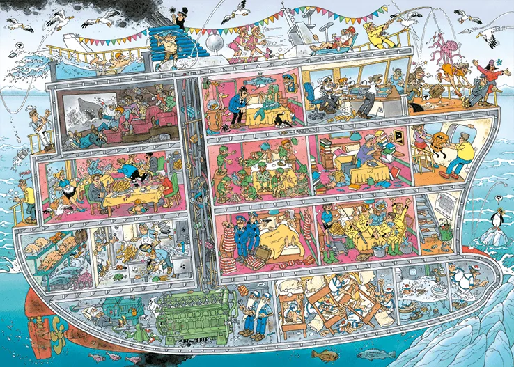 Brain Games LV Puzles Puzle 1000 Jan van Haasteren - Cruise Ship