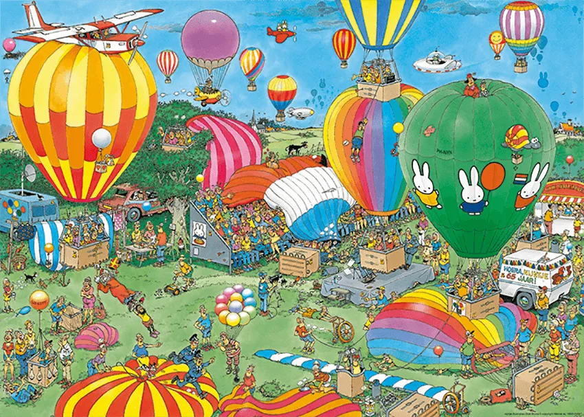 Brain Games LV Puzles Puzle 1000 Jan van Haasteren - Hooray, Miffy 65 Years