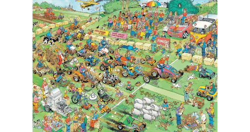 Brain Games LV Puzles Puzle 1000 Jan van Haasteren - Lawn Mower Race