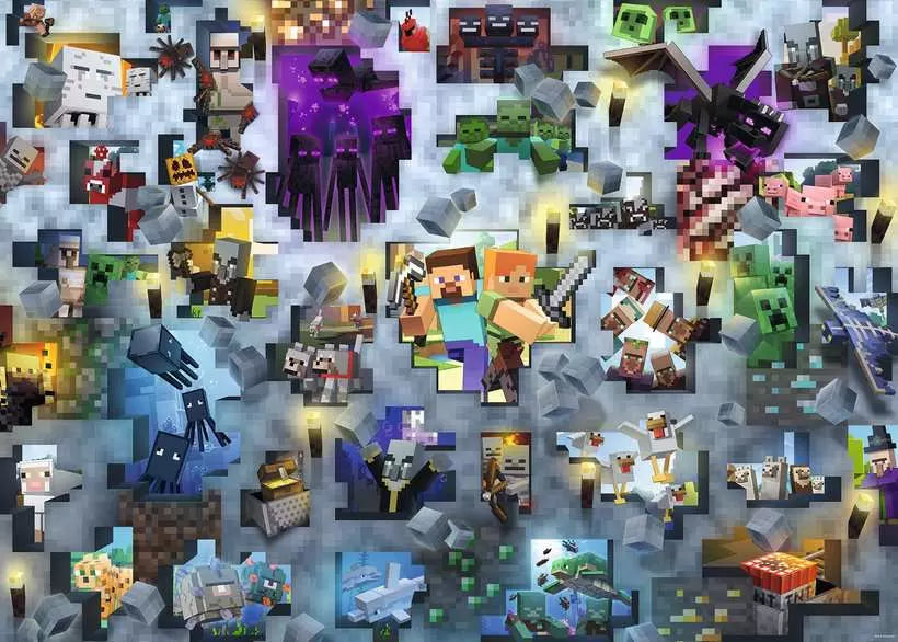 Brain Games LV Puzle 1000 Minecraft Mobs
