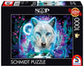 Brain Games LV Puzles Puzle 1000 - Neon Arctic Wolf