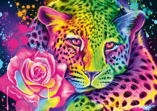 Brain Games LV Puzles Puzle 1000 - Neon Rainbow Leopard