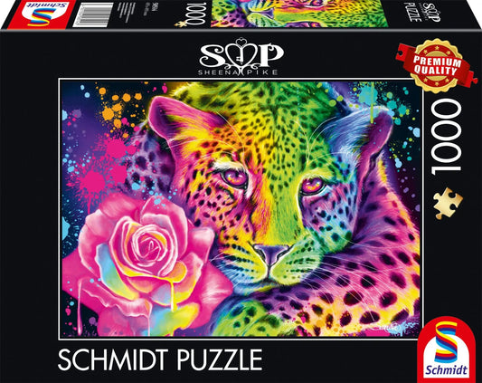 Brain Games LV Puzles Puzle 1000 - Neon Rainbow Leopard