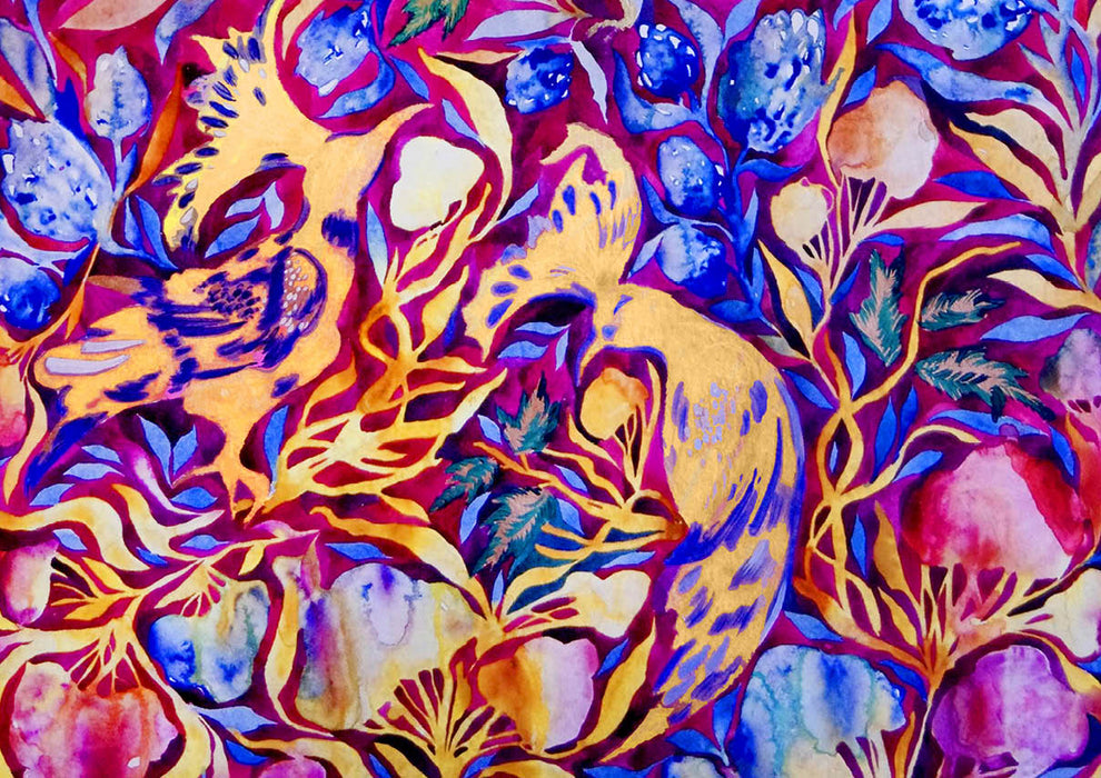 Brain Games LV Puzles Puzle 1000 Purple Witty Fox - Fairy-tale birds