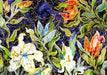 Brain Games LV Puzles Puzle 1000 Purple Witty Fox - Lilies on blue