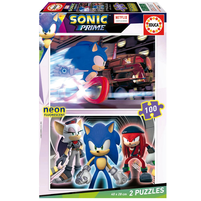 Brain Games LV Puzles Puzle 100x2 - Sonic Prime Neon