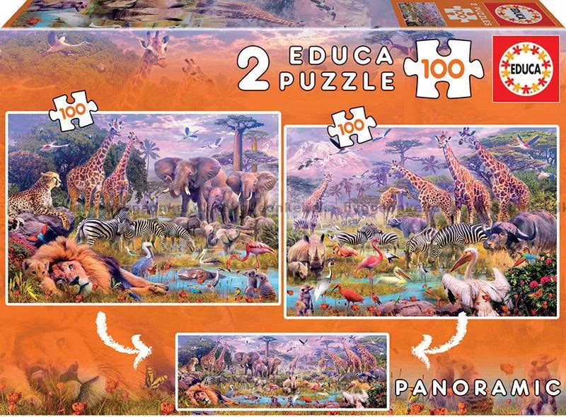 Brain Games LV Puzles Puzle 100x2 - Wild Animals
