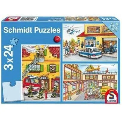 Brain Games LV Puzles Puzle 24x3 - Ugunsdzēsēji un policija