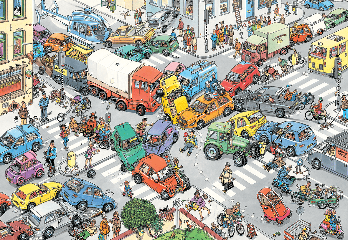 Brain Games LV Puzles Puzle 3000 Jan van Haasteren - Traffic Chaos