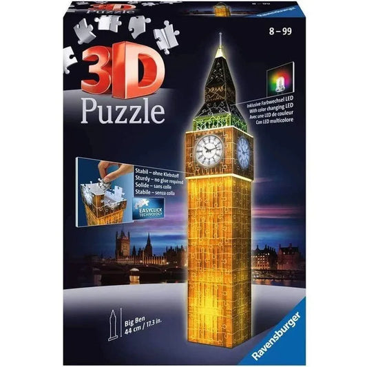 Brain Games LV Puzles Puzle 3D - Big Ben ar gaismu