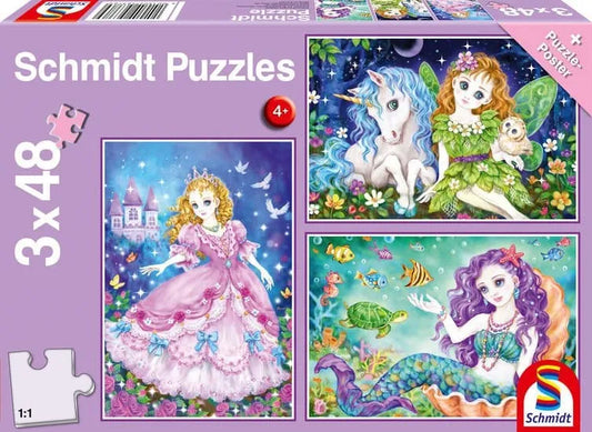 Brain Games LV Puzles Puzle 48x3 - Princese, Feja un Nāriņa