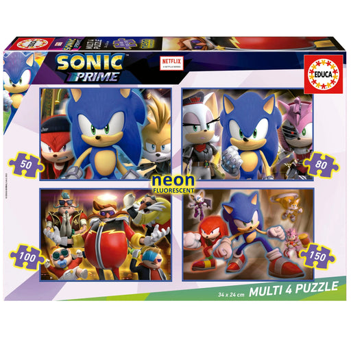 Brain Games LV Puzles Puzle 50-80-100-150 - Sonic Prime Neon